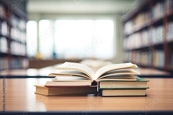 Obraz books in library