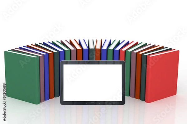 Obraz tablet book library