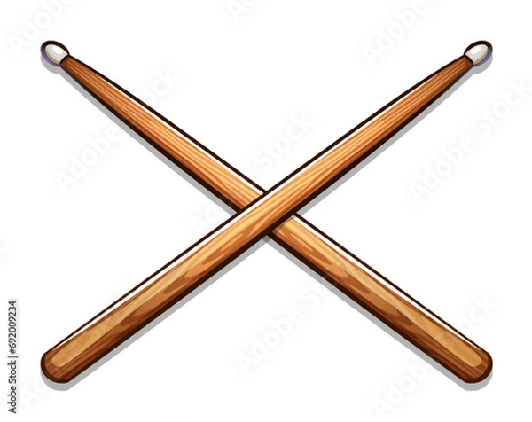 Obraz drumstick cartoon on white background