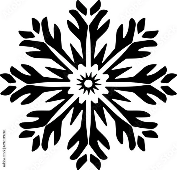 Obraz Snowflake icon on a white background