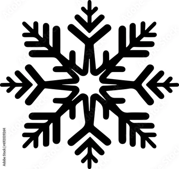 Obraz Snowflake icon on a white background