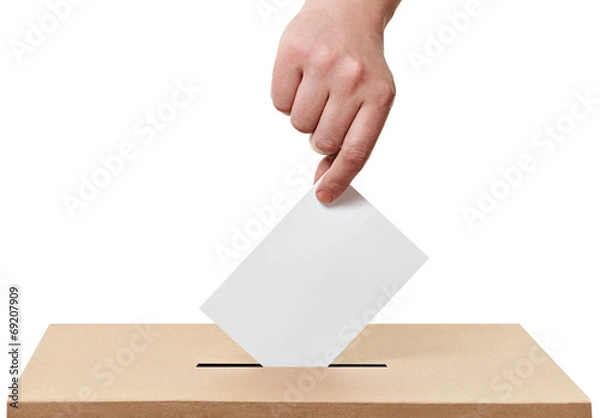 Fototapeta ballot box casting vote election