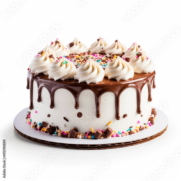 Obraz photo of a chocolate birthday cake