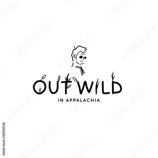 Obraz Hand drawn vector illustration of camping Big Foot - Out Wild in Appalachia
