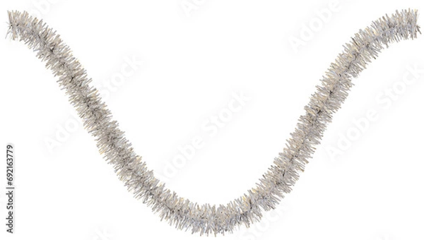 Obraz Tinsel 3d rendering. Merry Christmas.