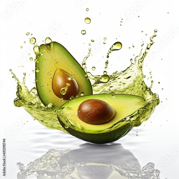 Obraz avocado splashing oil