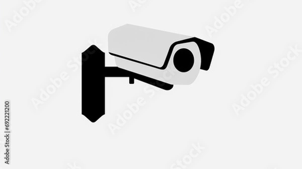 Fototapeta security camera isolated on white