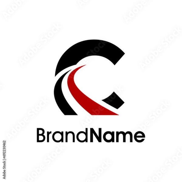 Obraz Simple Initial C Road Logo