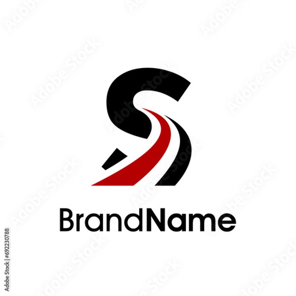 Obraz Simple Initial S Road Logo