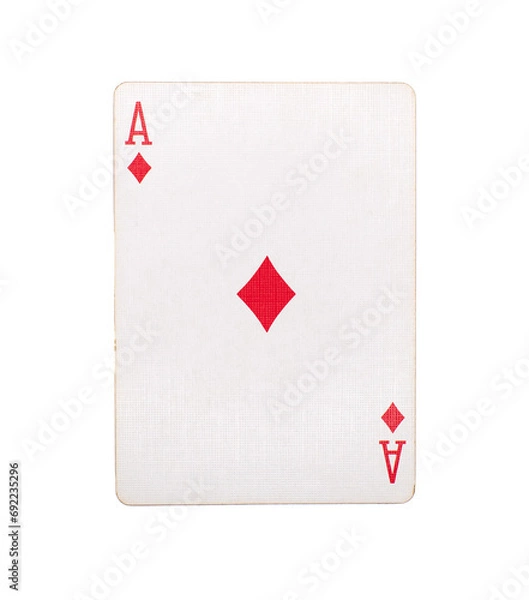 Obraz Ace of diamonds playing card on a transparent background 