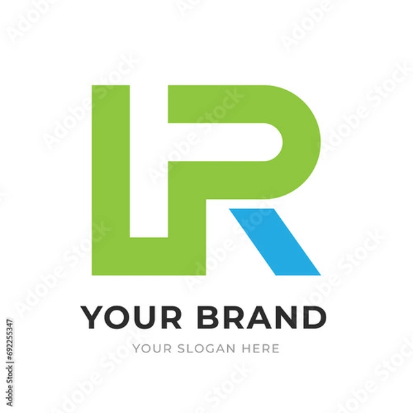 Obraz Set of Letter LR, RL, R, L Logo Design Collection, Initial Monogram Logo, Modern Alphabet Letter LR, RL, R, L Unique Logo Vector Template Illustration for Business Branding.