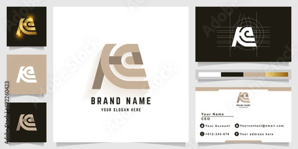 Obraz Letter Ke or Ae monogram logo