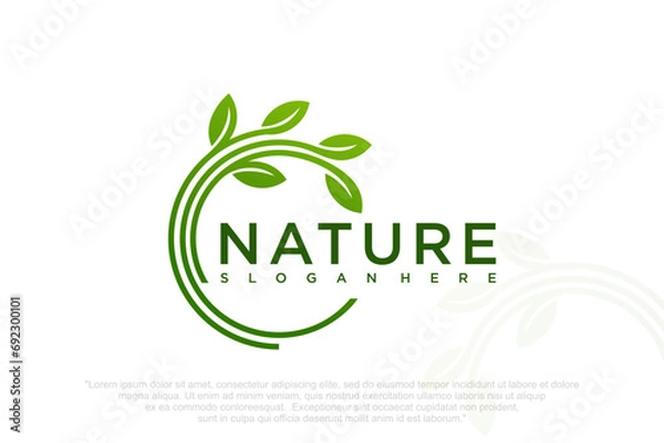 Fototapeta Tree logo modern concept design . Vector illustration