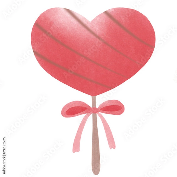 Obraz red heart with ribbon