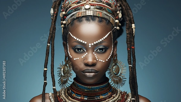 Obraz portrait of a tribe woman