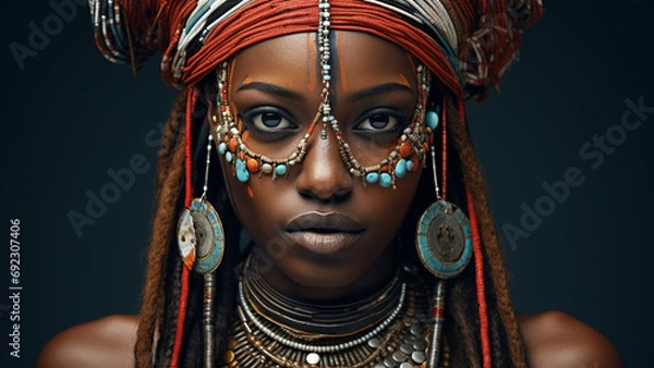Obraz portrait of a tribe woman