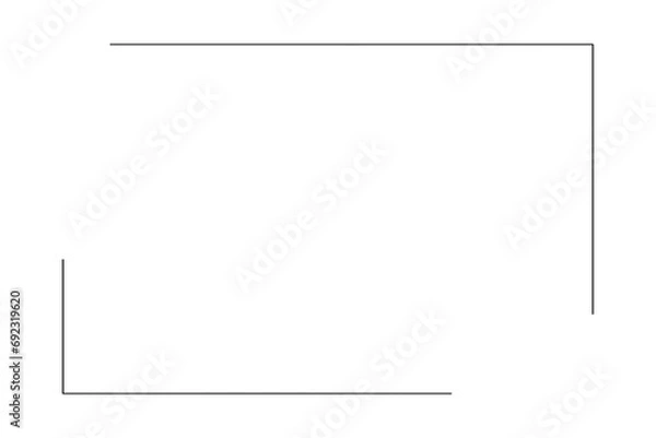 Obraz Simple Floral vertical Border or frame with a white Background