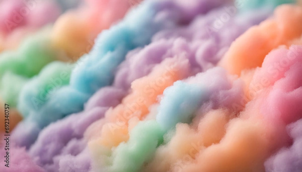 Obraz カラフルな綿の背景　生成AI