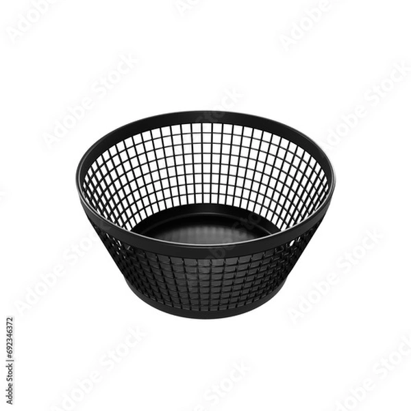 Fototapeta empty basket isolated on white , 3d render