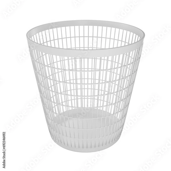 Fototapeta empty trash bin isolated , 3d render