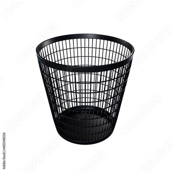 Obraz basket isolated on white , 3d render