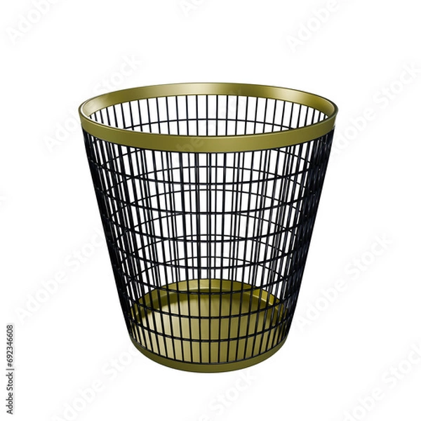 Fototapeta empty cage isolated on white background , 3d render