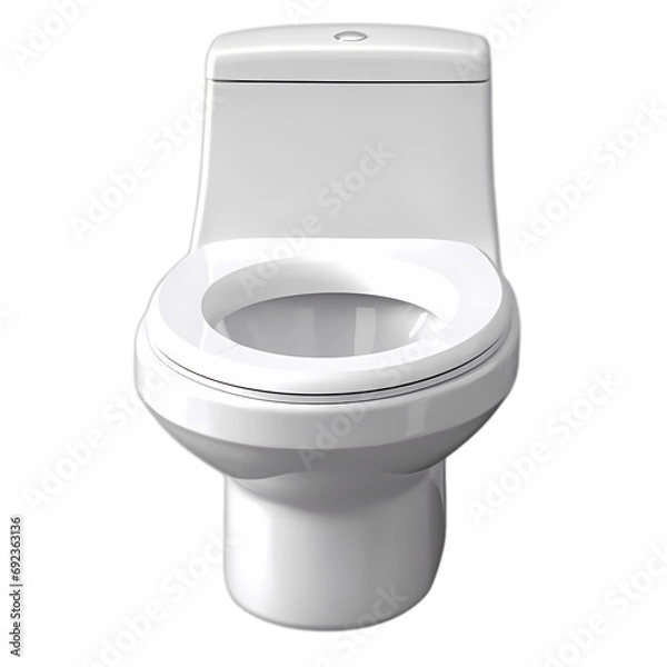 Fototapeta White toilet isolated on transparent background