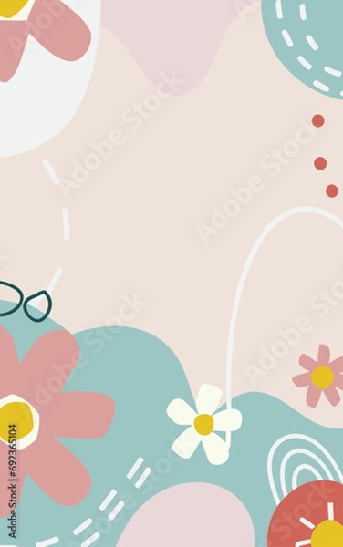 Fototapeta Abstract background poster. Good for fashion fabrics, postcards, email header, wallpaper, banner, events, covers, advertising, and more. Valentine's day, women's day, mother's day background. 
