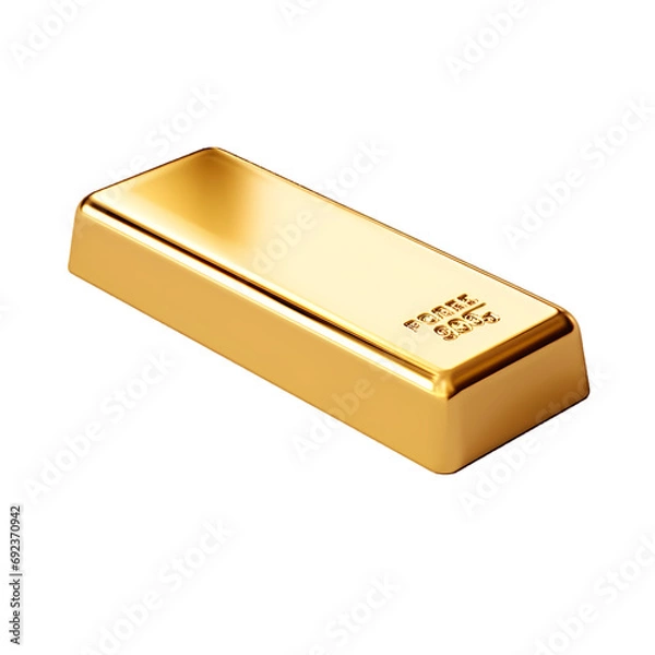 Obraz Gold bars isolated on transparent background