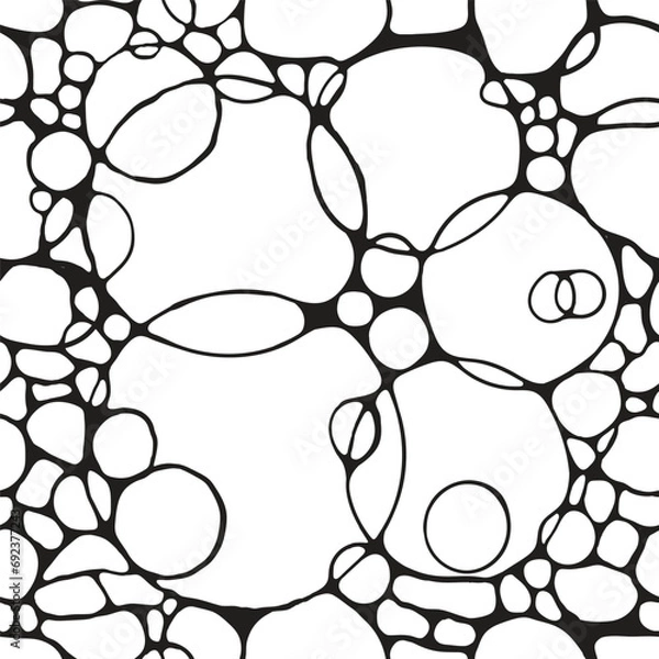 Fototapeta vector seamless pattern with graphic ink bubbles