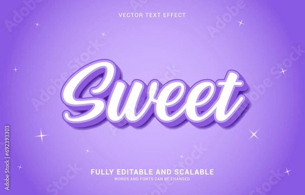 Obraz editable text effect, Sweet style