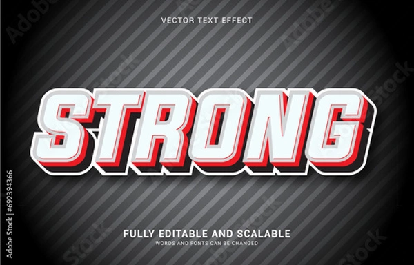 Obraz editable text effect, Strong style