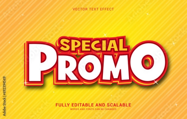 Obraz editable text effect, Special Promo style