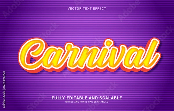 Obraz editable text effect, Carnival style