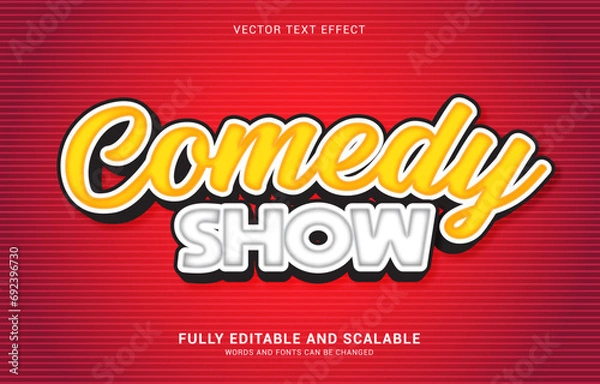 Fototapeta editable text effect, Comedy Show style