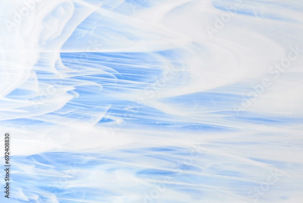Obraz 抽象的な流れるイメージの青と白の背景素材