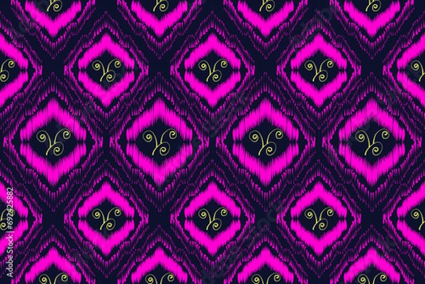 Fototapeta Ethnic pattern . Geometric chevron abstract illustration, wallpaper. Tribal ethnic vector texture. Aztec style. Folk embroidery. Indian, Scandinavian, African rug.design for carpet,sarong 
