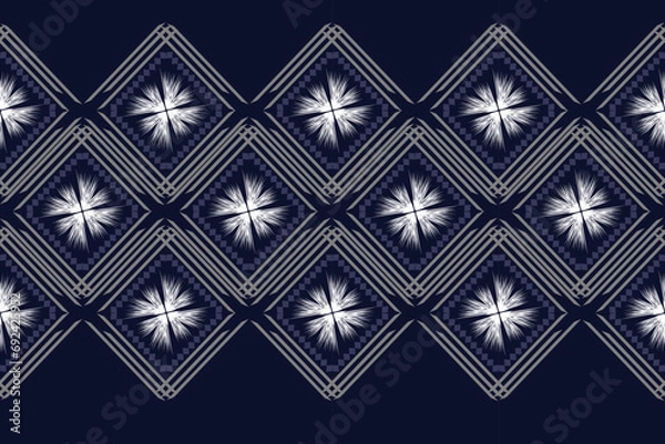 Fototapeta Ethnic pattern . Geometric chevron abstract illustration, wallpaper. Tribal ethnic vector texture. Aztec style. Folk embroidery. Indian, Scandinavian, African rug.design for carpet,sarong 
