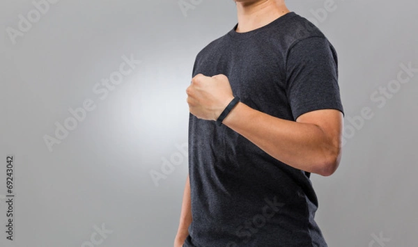 Fototapeta Man with activity tracker