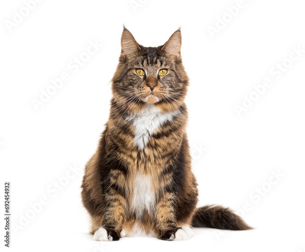 Obraz Maine coon cat, isolated on white