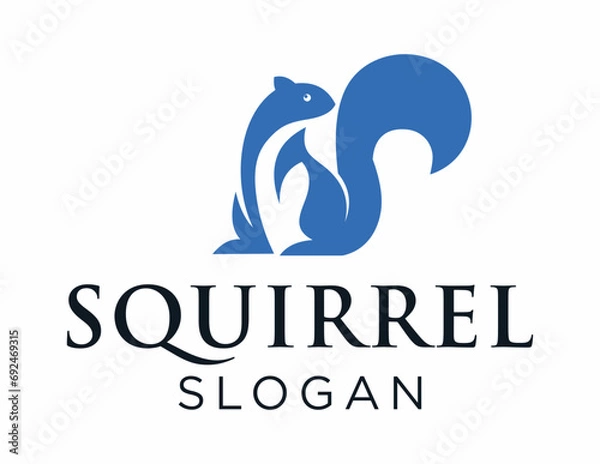 Fototapeta Logo design about Squirrel on a white background. made using the CorelDraw application.