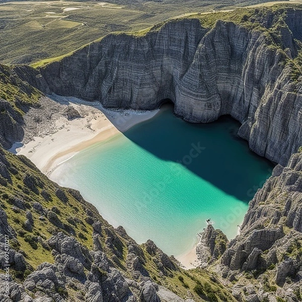 Obraz Lake Hidden in the Cliffs