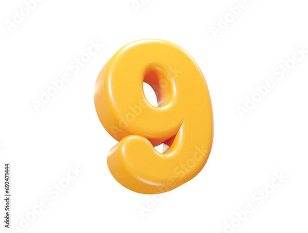 Fototapeta Number text effect illustration element