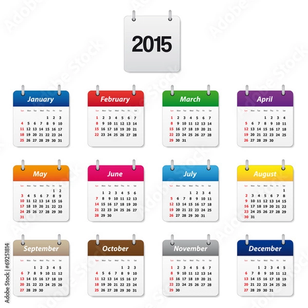 Fototapeta Calendar 2015