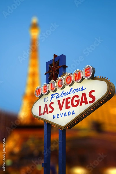 Fototapeta Witamy w Las Vegas Sign