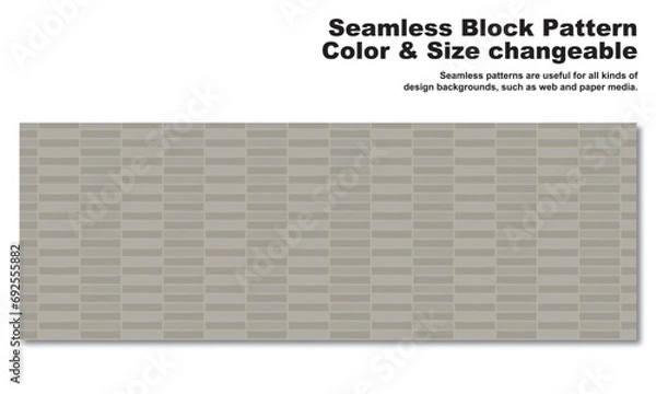 Fototapeta シームレスなブロック模様の背景パターン、グラフィック素材、ベクター