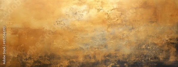 Fototapeta abstract painting background texture with dark golden