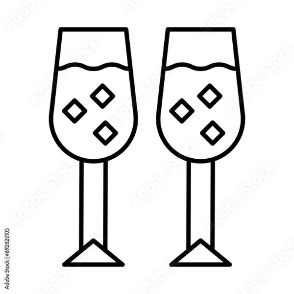 Obraz Champagne Icon Design