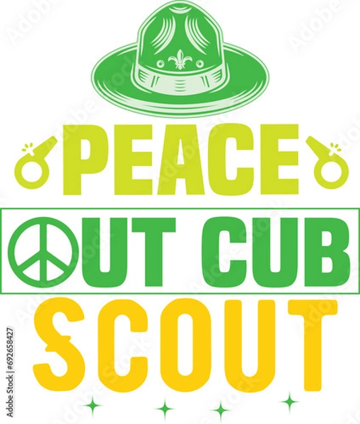 Obraz Peace out cub scout