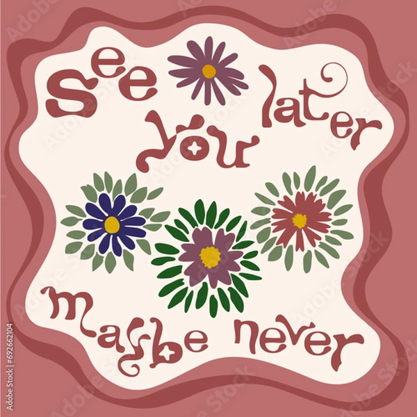 Obraz frame with flowers